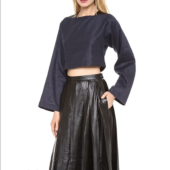 Elle Sassoon Danny Top in Navy - Picture 3 of 4